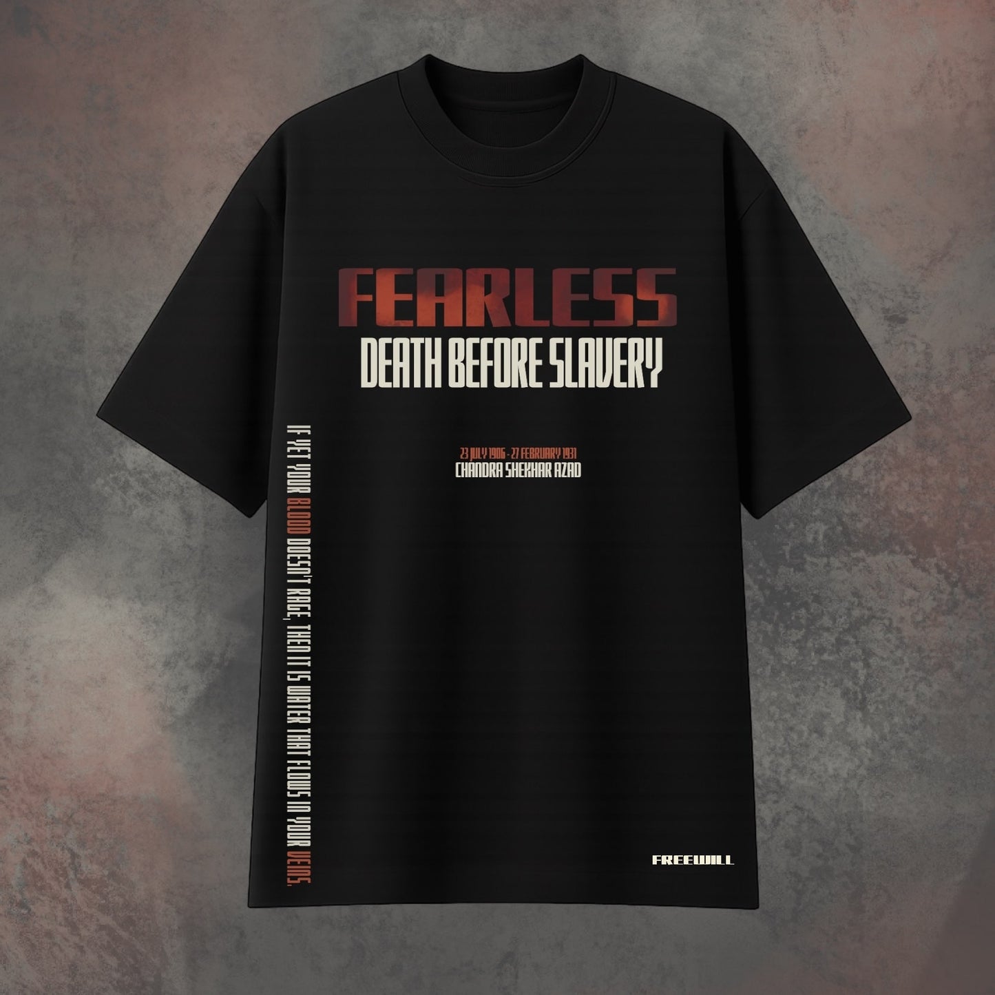 Chandra Shekhar Azad- OVERSIZED BLACK TSHIRT