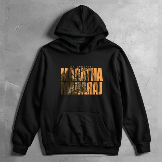 SHIVAJI MAHARAJ - Oversized Black Hoodie