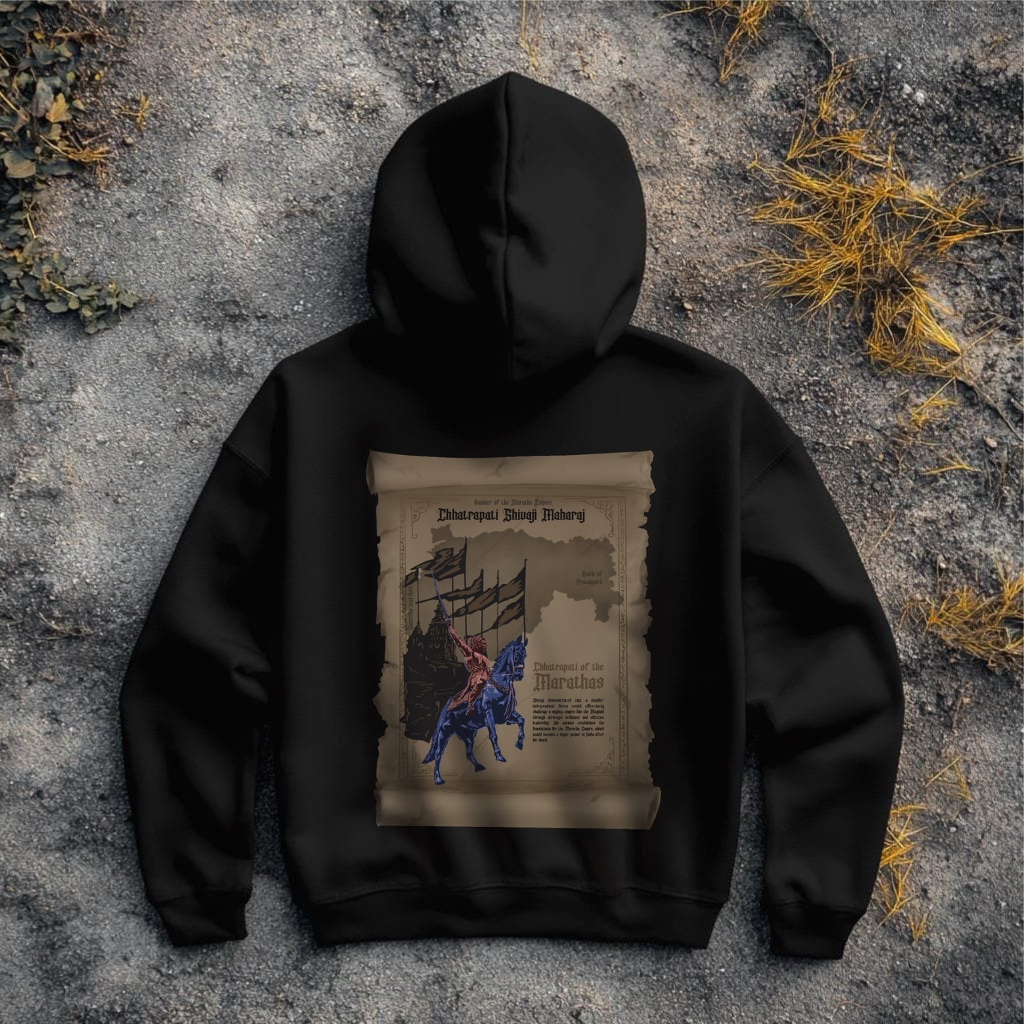 Chhatrapati - OVERSIZED BLACK Hoodie