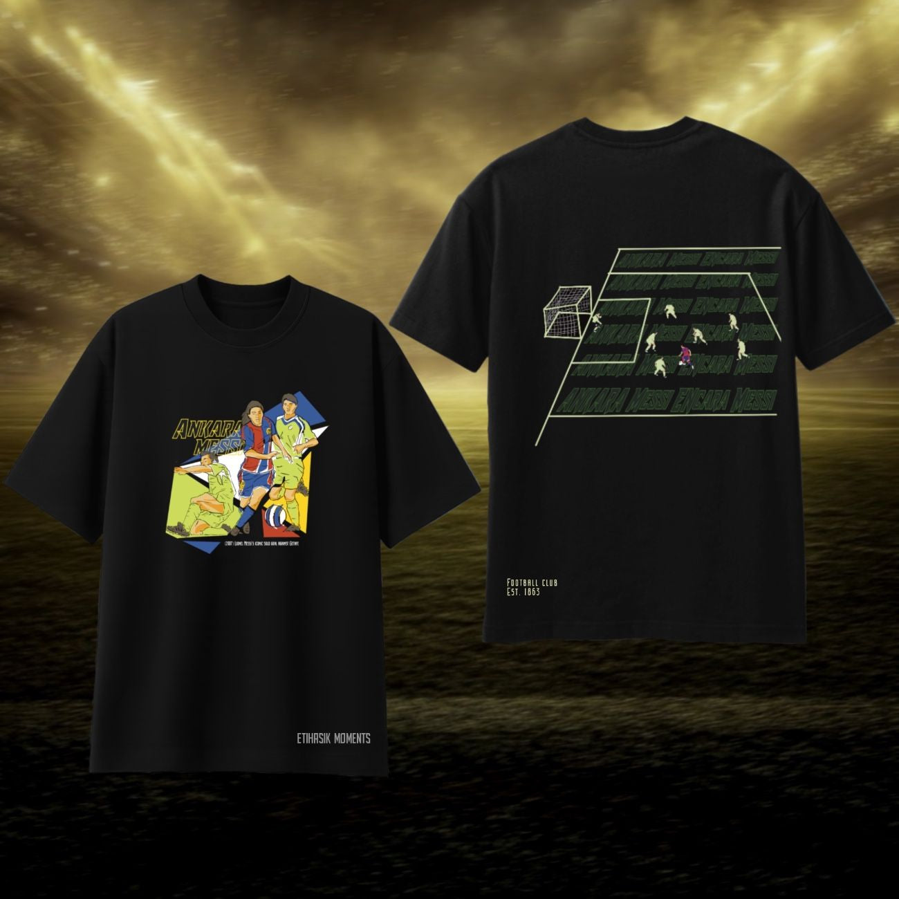 Untouched Tempo - OVERSIZED BLACK TSHIRT