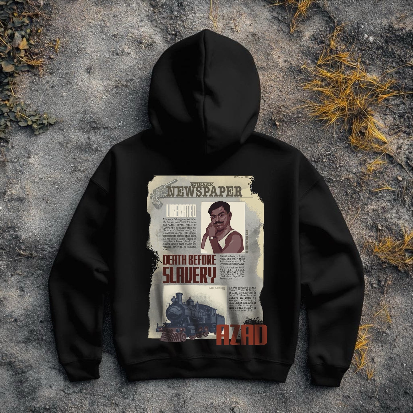 Chandra Shekhar Azad- OVERSIZED BLACK Hoodie