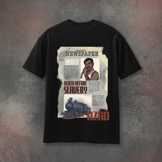 Chandra Shekhar Azad- OVERSIZED BLACK TSHIRT