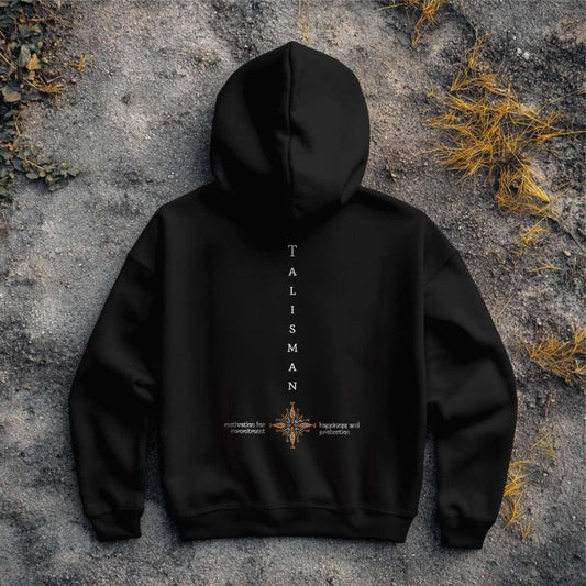 Orange EVIL EYE - Black Hoodie