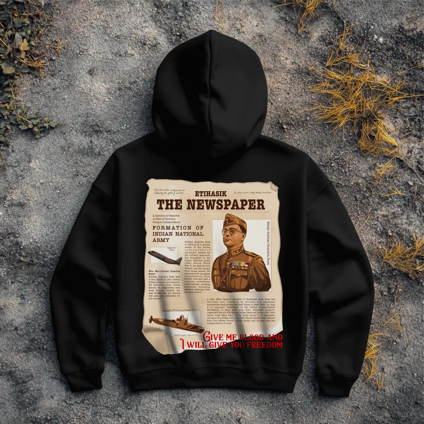 Bose- OVERSIZED BLACK Hoodie