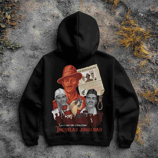 REVOLUTION OVERSIZED BLACK HOODIE