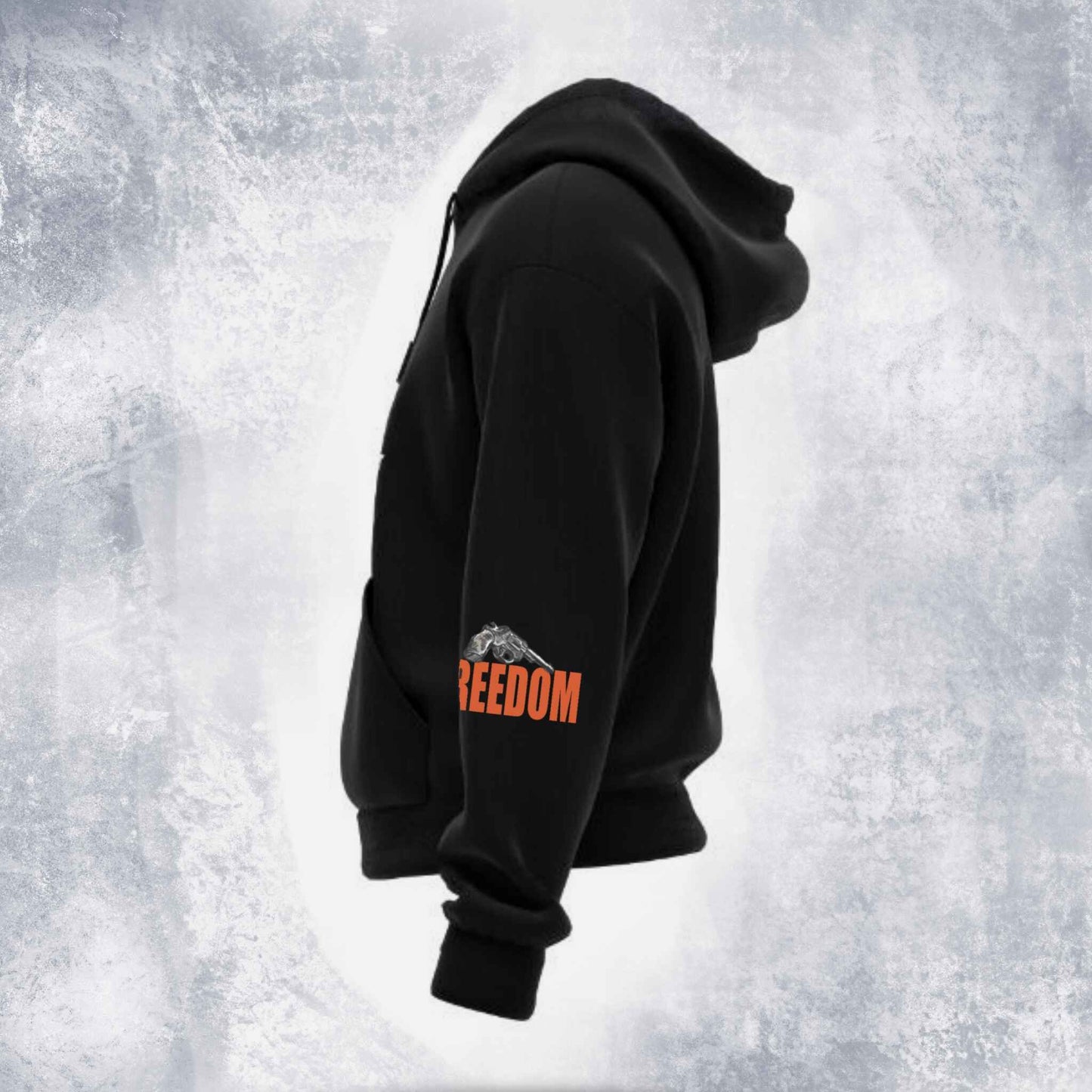 BHAGAT SINGH (red) OVERSIZED BLACK HOODIE